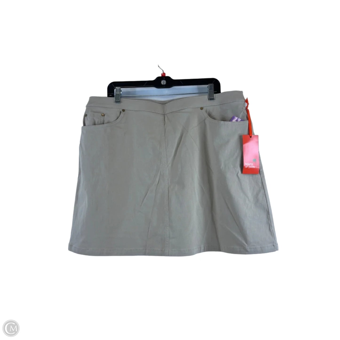 Skort By Hearts Of Palm In Tan, Size: 18