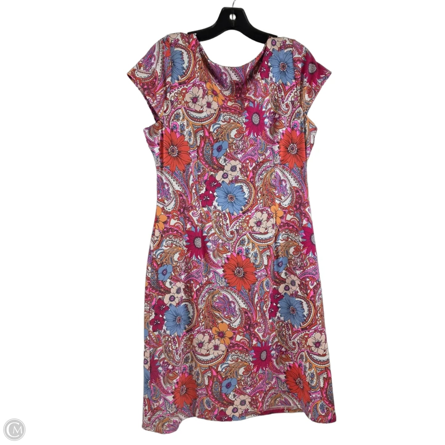 Dress Casual Midi By Talbots In Orange & Pink, Size: Lp