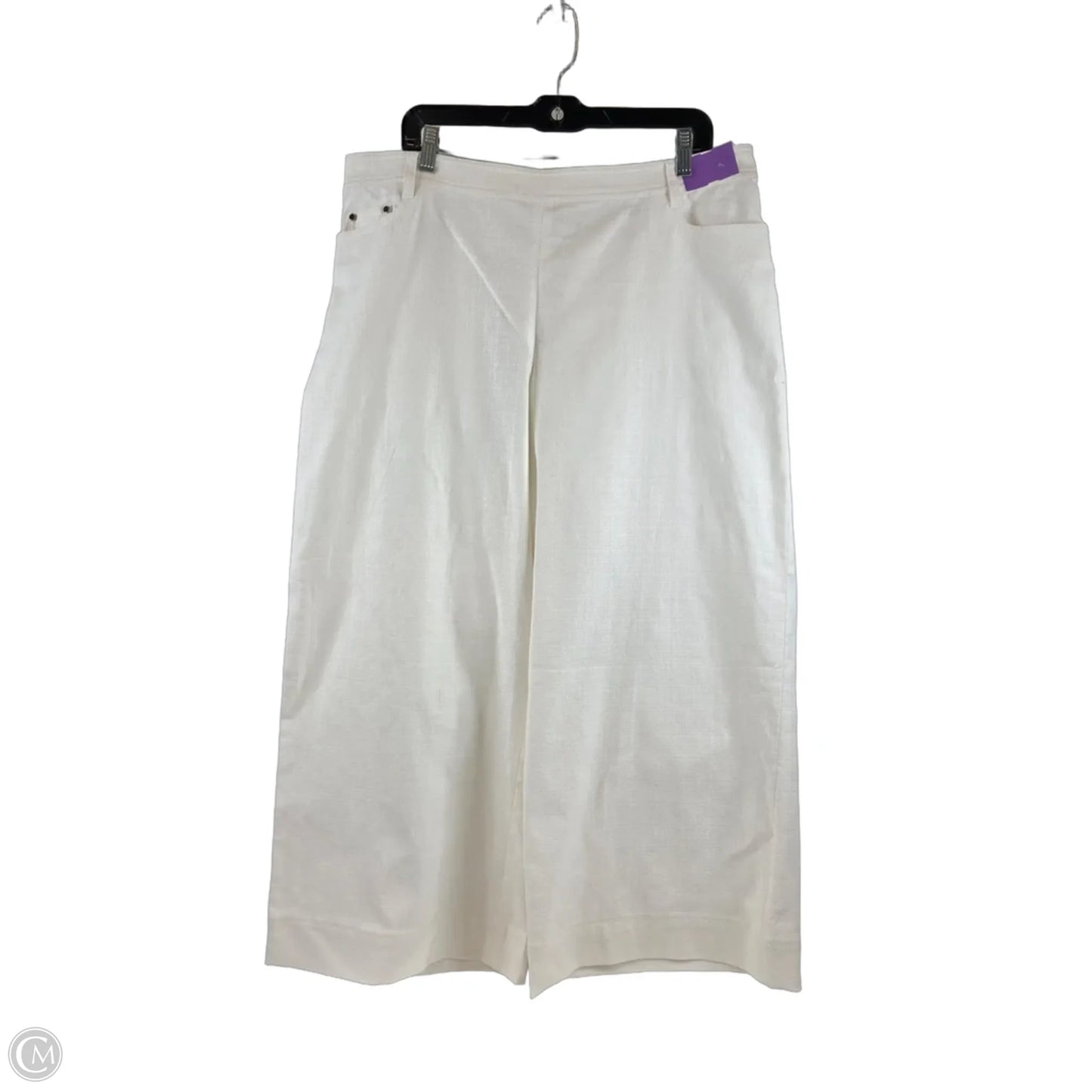 Pants Wide Leg By Etcetra In Ivory, Size: 16