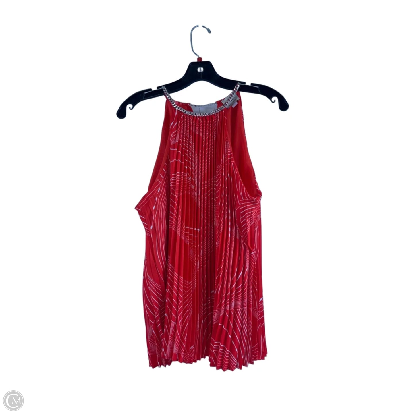Top Sleeveless By Elie Tahari In Orange & White, Size: M