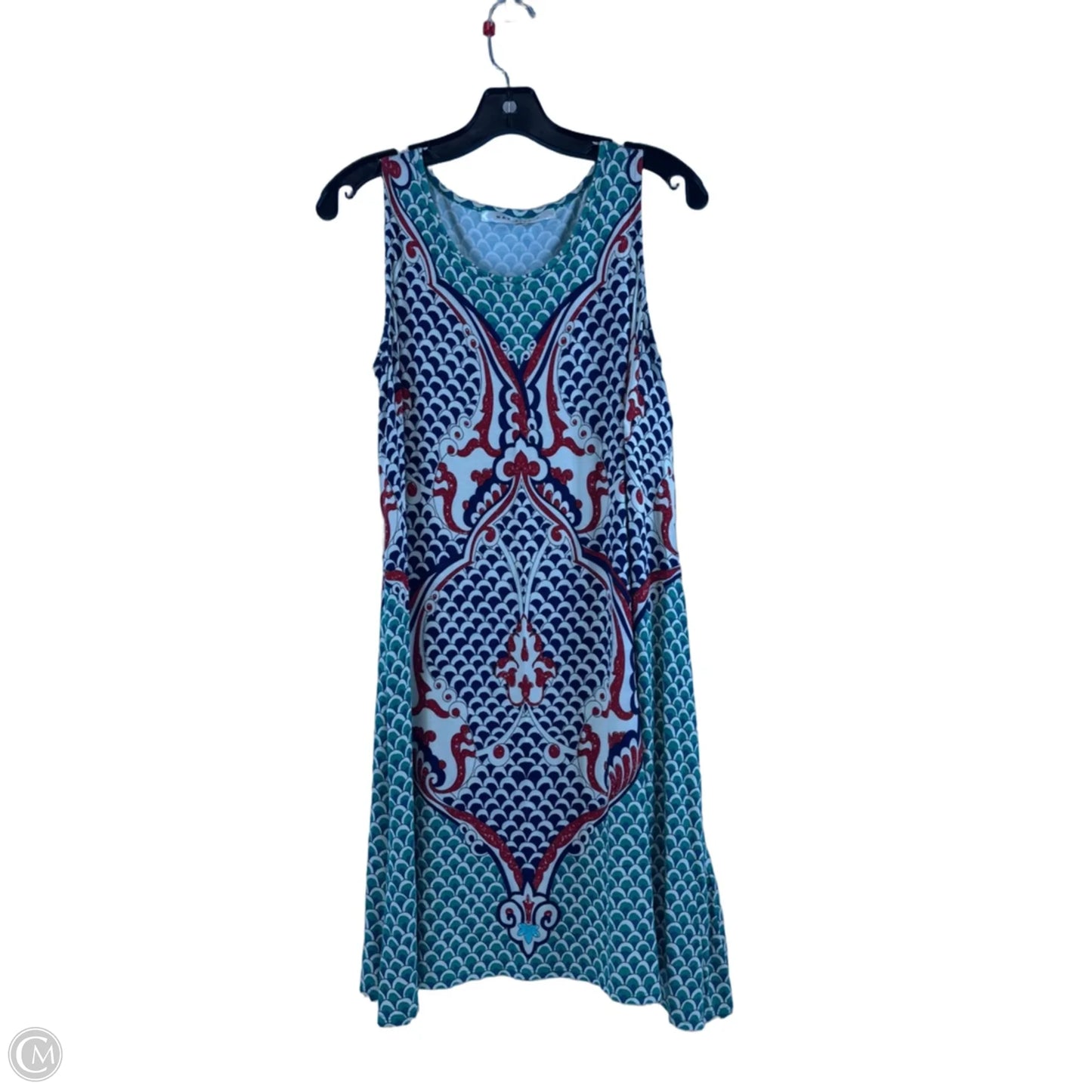 Dress Casual Midi By Max Studio In Green & Red, Size: Xs
