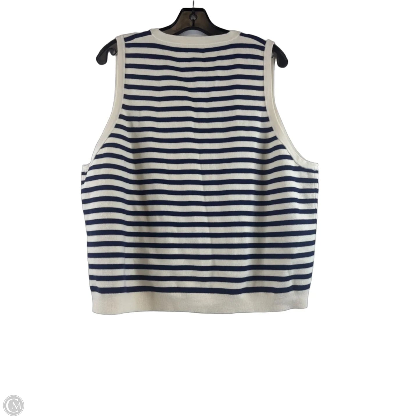 Vest Other By J. Crew In Blue & Cream, Size: 2x