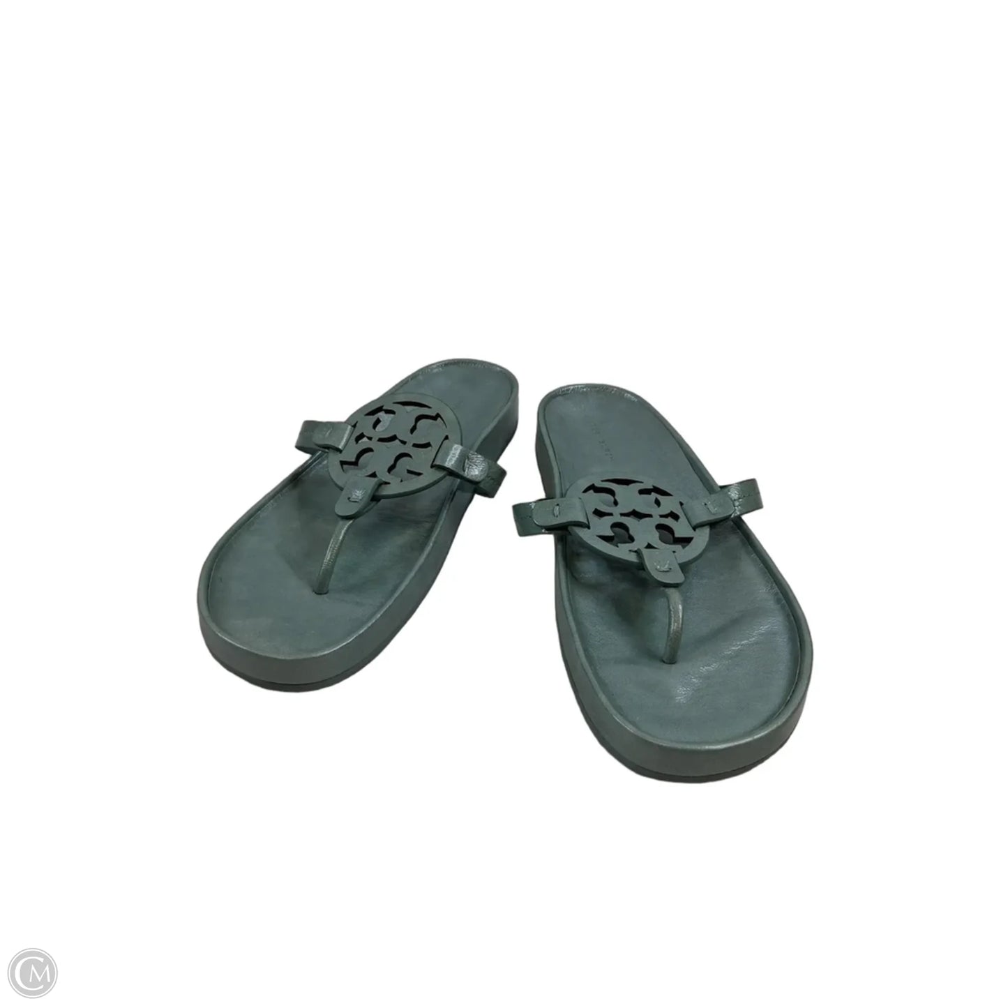 Sandals Designer By Tory Burch In Teal, Size: 12