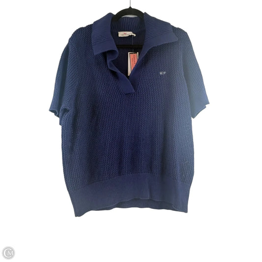 Top Short Sleeve By Vineyard Vines In Blue, Size: Xl