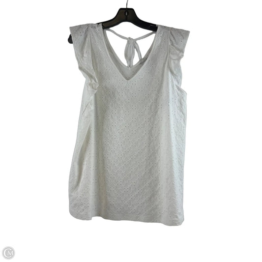 Top Sleeveless By Ava & Viv In White, Size: Xl