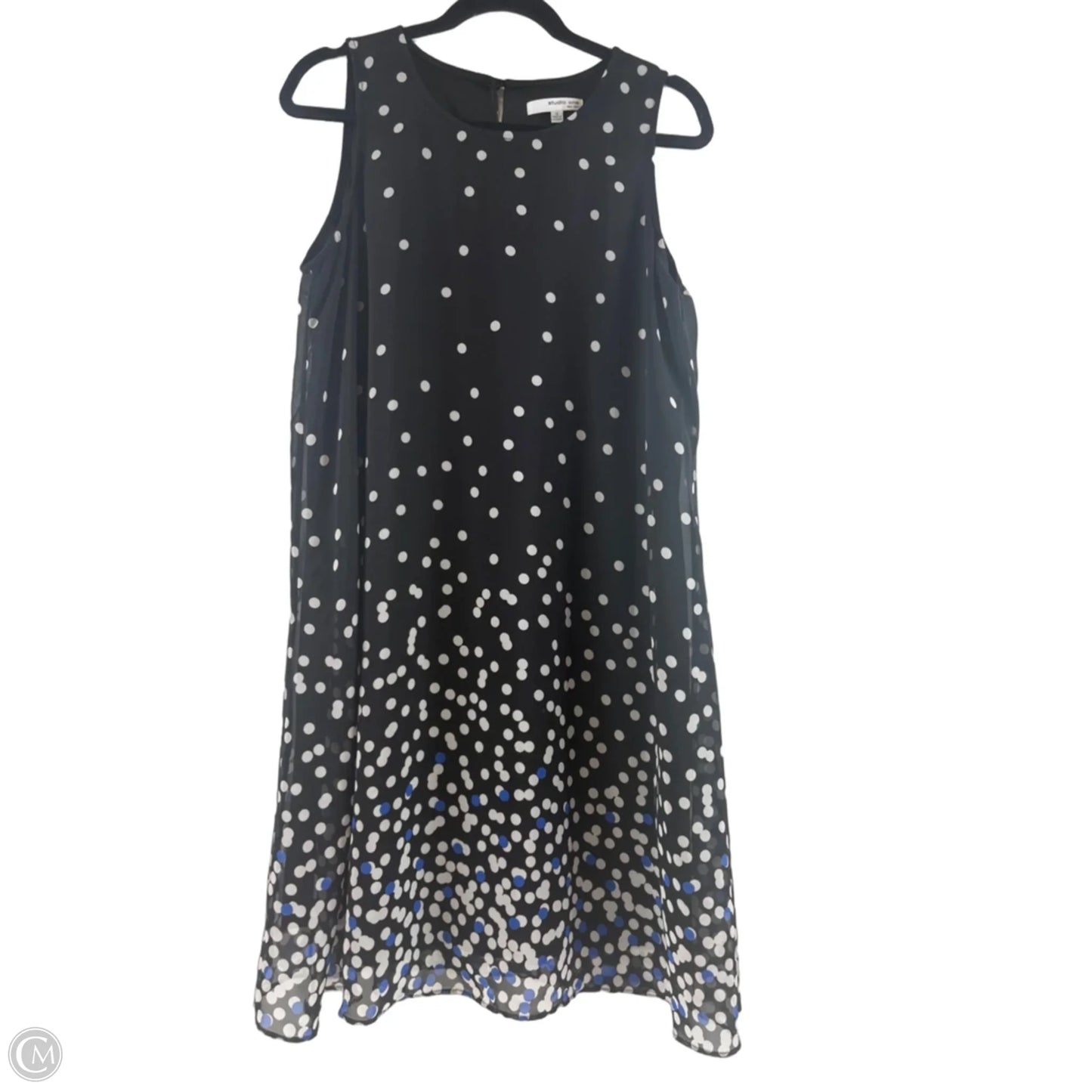 Dress Casual Midi By Studio 1 In Polkadot Pattern, Size: L