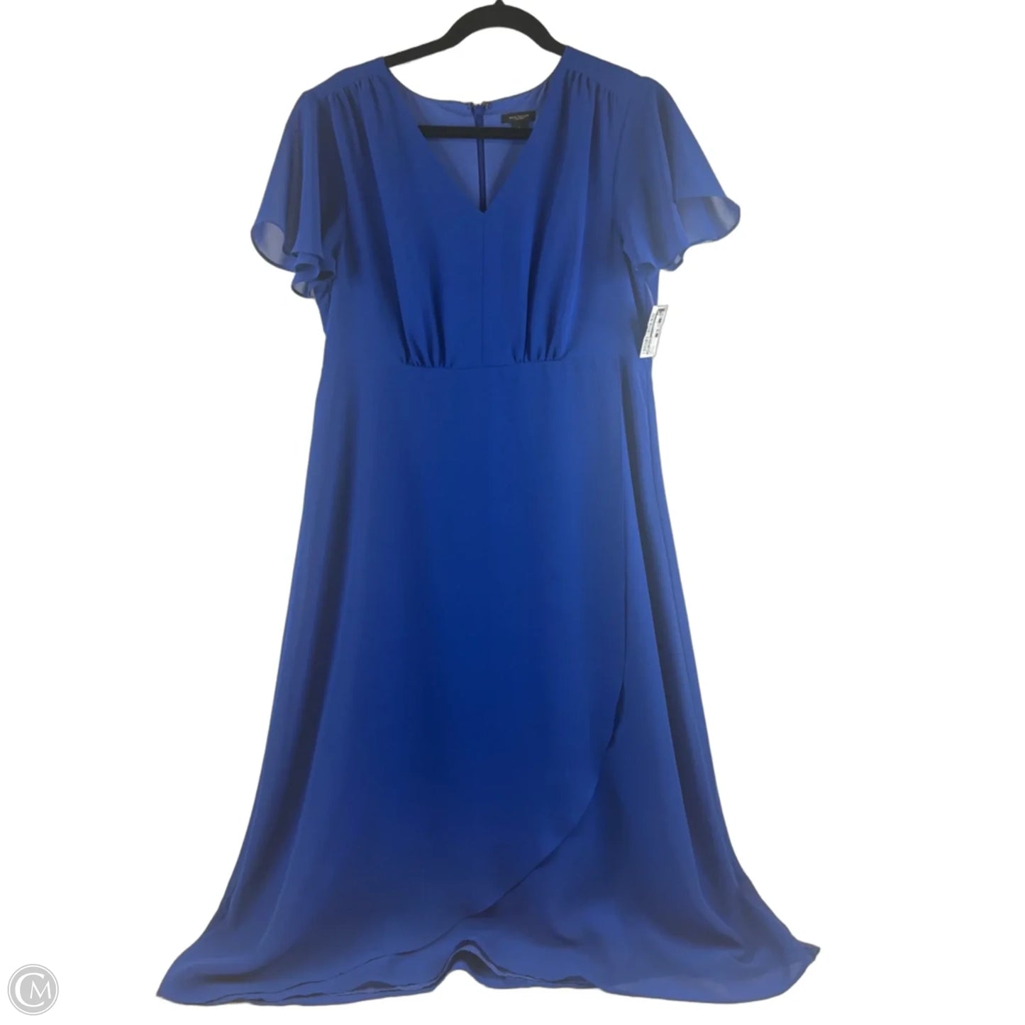 Dress Casual Midi By Ann Taylor In Blue, Size: M