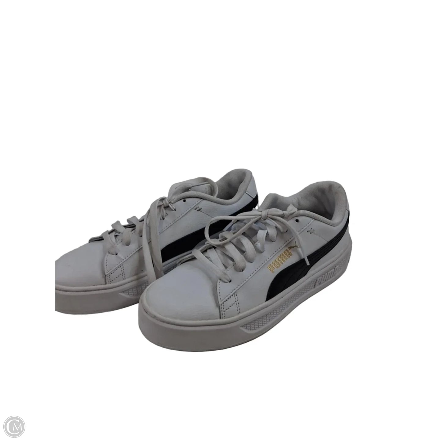 Shoes Sneakers By Puma In Black & White, Size: 10