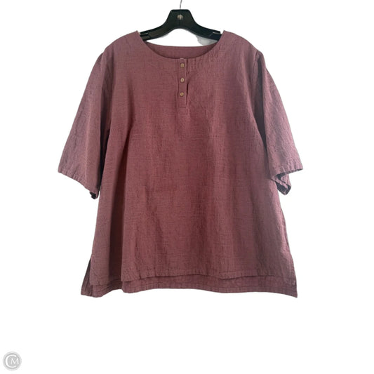 Top Short Sleeve By Clothes Mentor In Mauve, Size: Xl