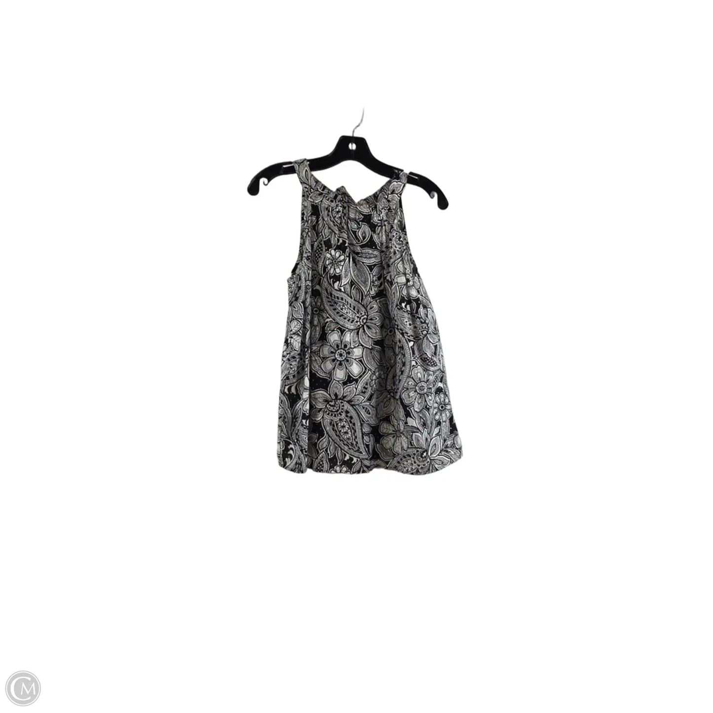 Top Sleeveless By Talbots In Black & White, Size: M