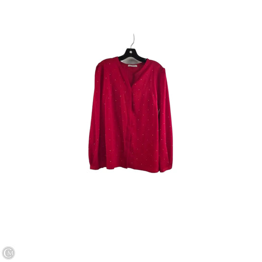 Top Long Sleeve By Liz Claiborne In Gold & Red, Size: Xl