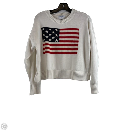 Sweater By Old Navy In Red & White, Size: M