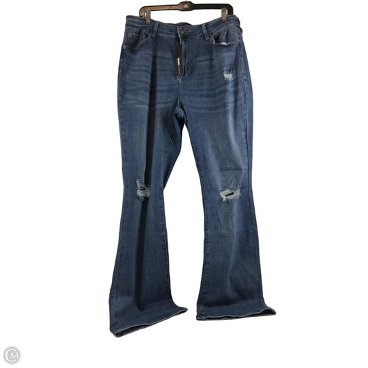 Jeans Flared By Fashion Nova In Blue Denim, Size: 16