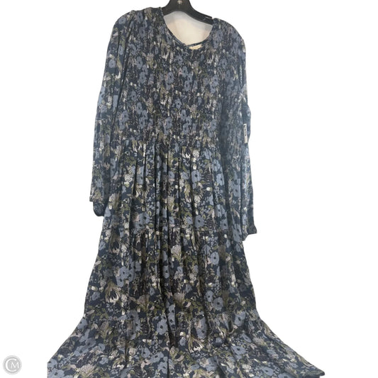 Dress Casual Maxi By Clothes Mentor In Blue & Purple, Size: Xxl