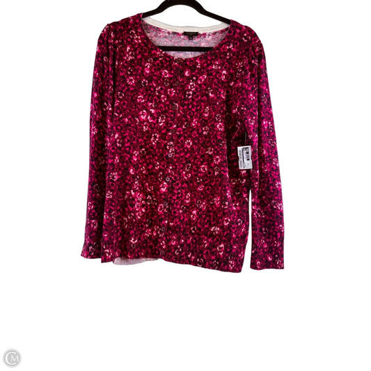 Cardigan By Talbots In Maroon, Size: Xxl