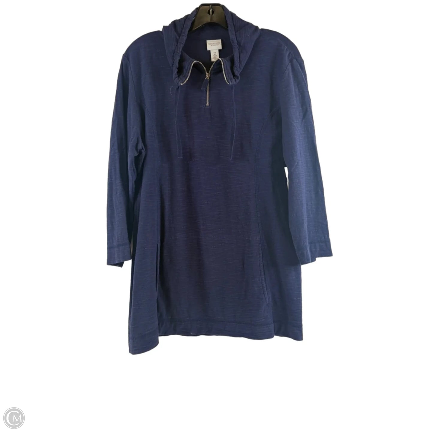 Top Long Sleeve Basic By Chicos In Navy, Size: L