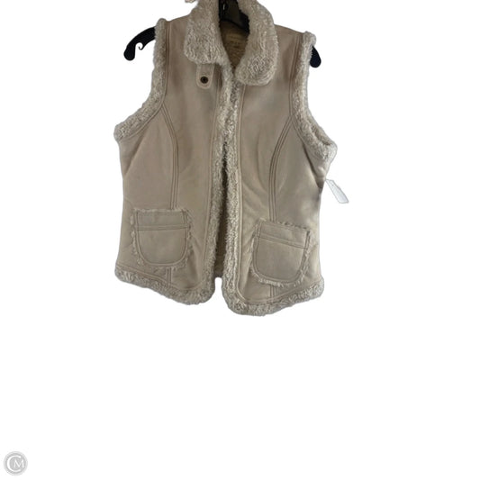 Vest Faux Fur & Sherpa By Maurices In Cream, Size: M