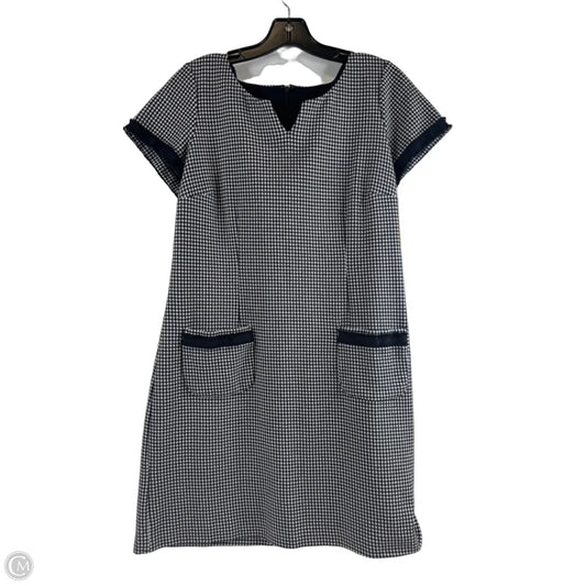 Dress Casual Midi By Talbots In Blue & White, Size: M