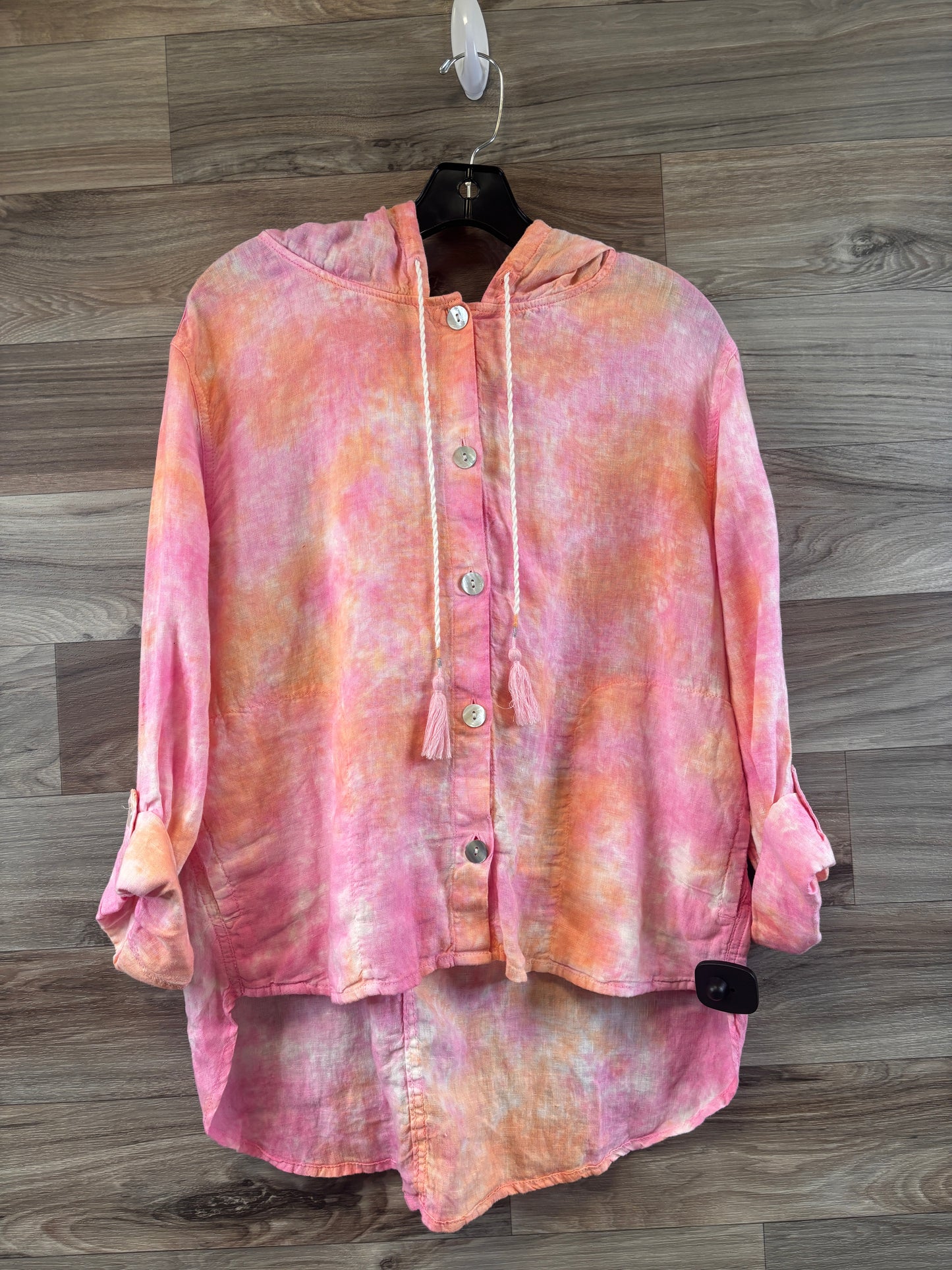 Top Long Sleeve By Clothes Mentor In Orange & Pink, Size: M