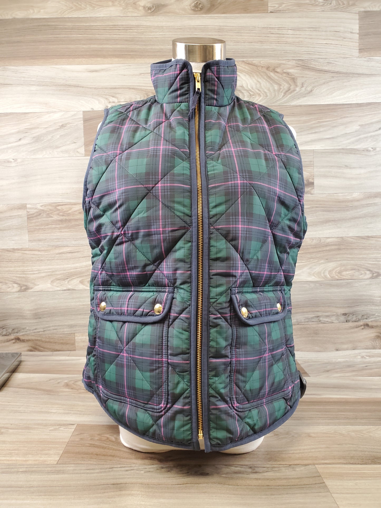 Vest Puffer & Quilted By Clothes Mentor In Green & Pink, Size: S