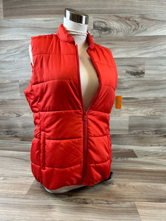 Vest Puffer & Quilted By Joe Fresh In Orange, Size: M