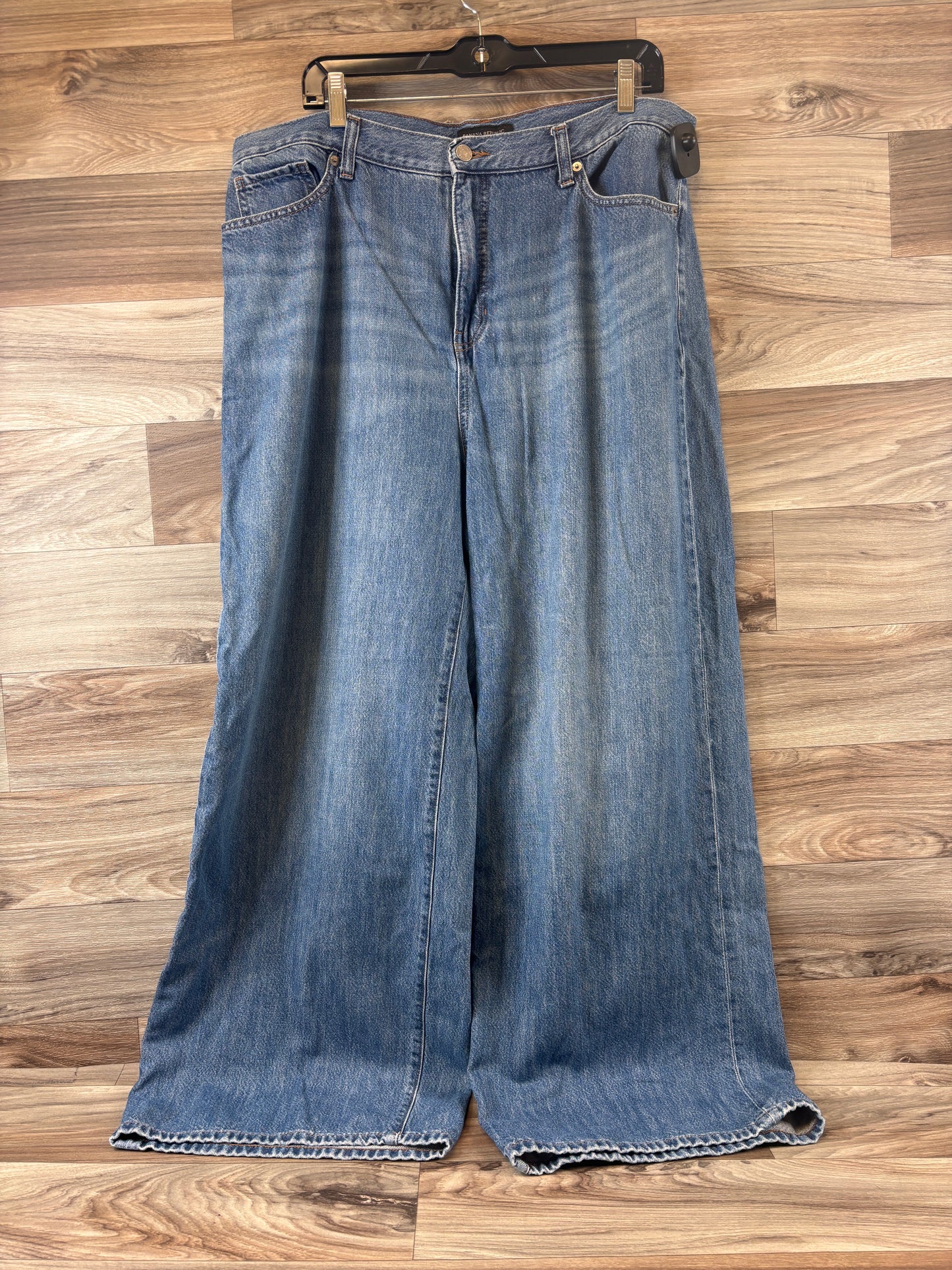 Jeans Wide Leg By Banana Republic In Blue Denim, Size: 18