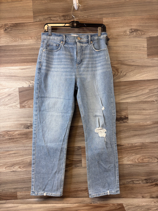 Jeans Cropped By Loft In Blue Denim, Size: 4