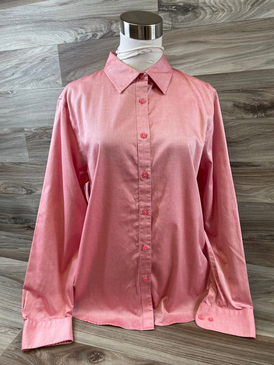 Top Long Sleeve Basic By Jones New York In Pink, Size: L