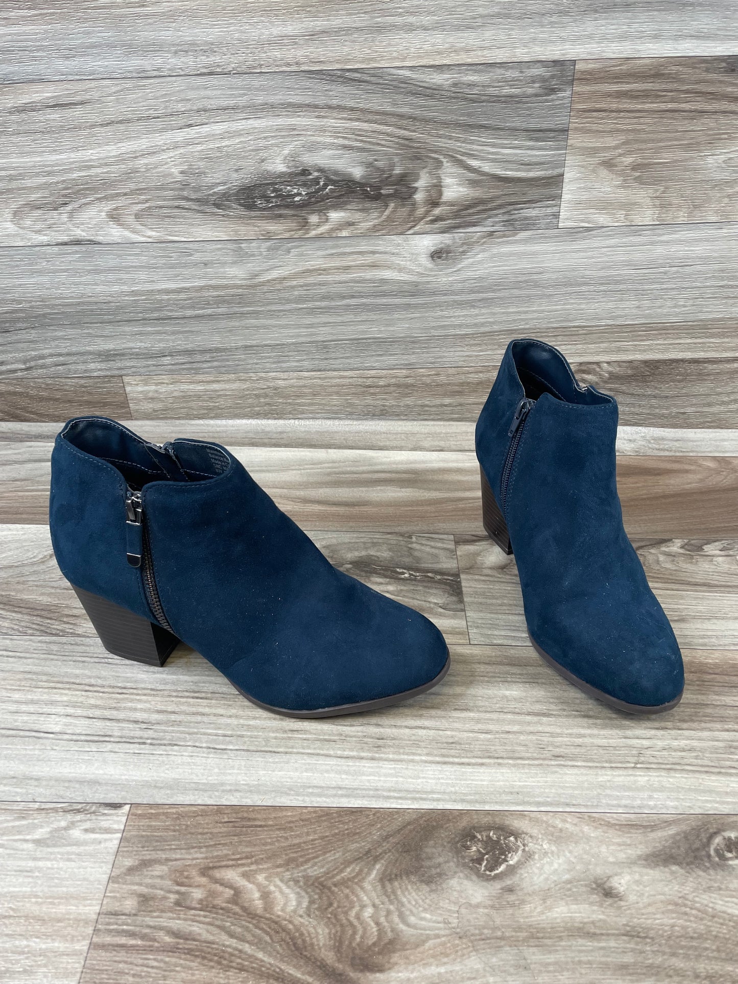 Boots Ankle Heels By Style And Company In Blue, Size: 8.5