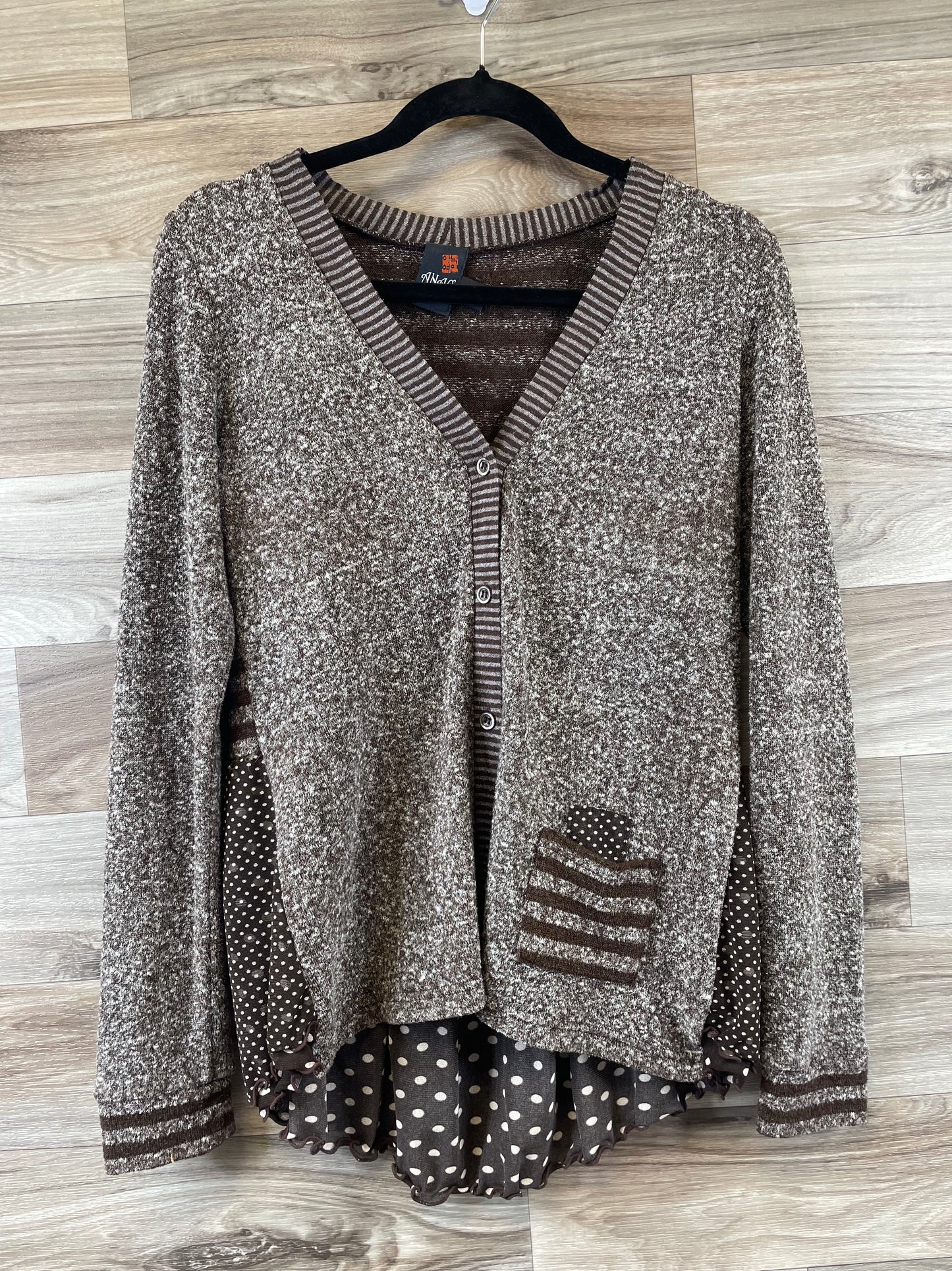 Sweater Cardigan By Clothes Mentor In Brown, Size: S