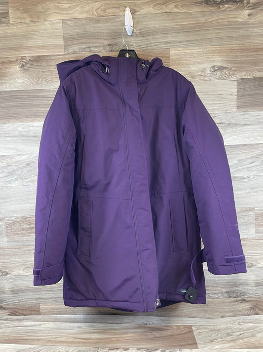 Coat Puffer & Quilted By Lands End In Purple, Size: L