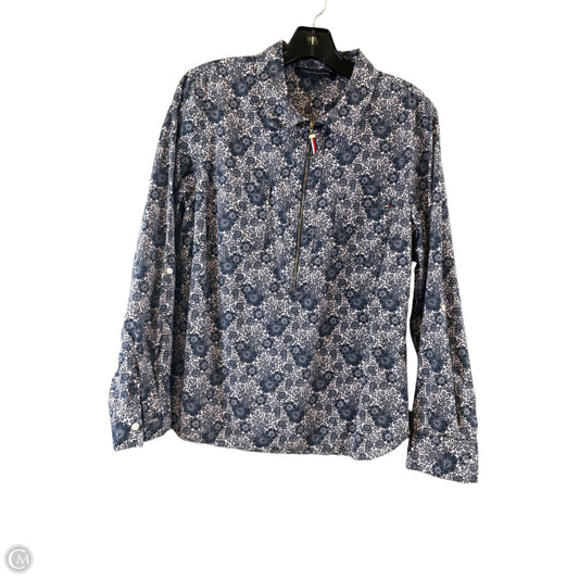 Top Long Sleeve By Tommy Hilfiger In Blue & Pink, Size: L