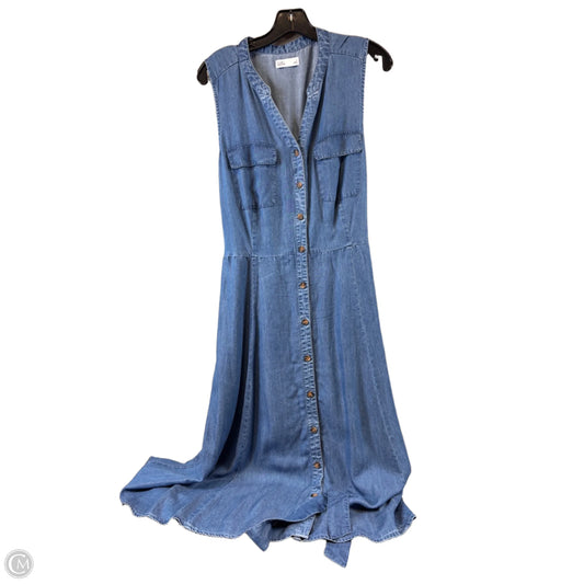 Dress Casual Maxi By Croft And Barrow In Blue Denim, Size: L