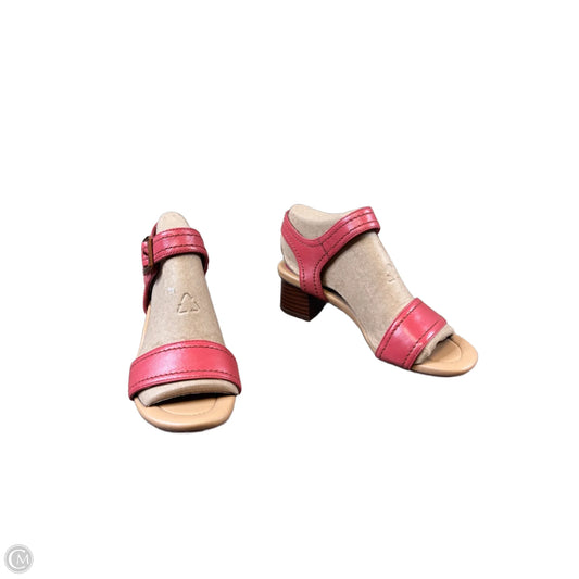 Sandals Heels Block By Clarks In Red, Size: 7.5