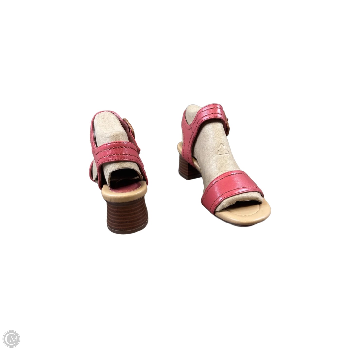 Sandals Heels Block By Clarks In Red, Size: 7.5