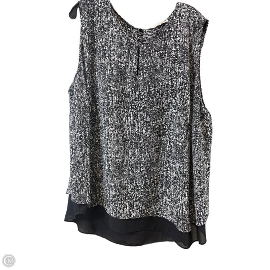 Top Sleeveless By Violet And Claire In Black & White, Size: 3x