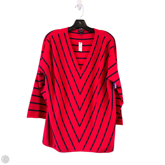 Top 3/4 Sleeve By Talbots In Blue & Red, Size: Xl