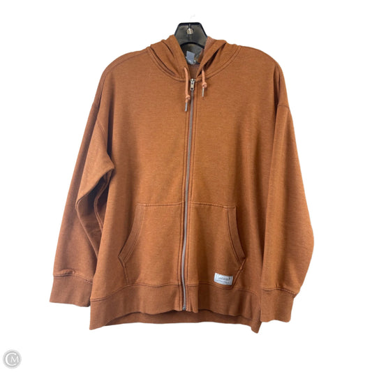 Sweatshirt Hoodie By Eddie Bauer In Brown, Size: Mp