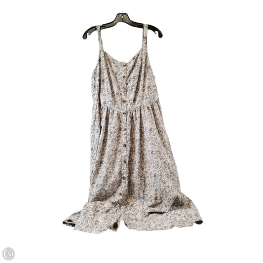 Dress Casual Midi By Ana In Black & Tan, Size: Xl