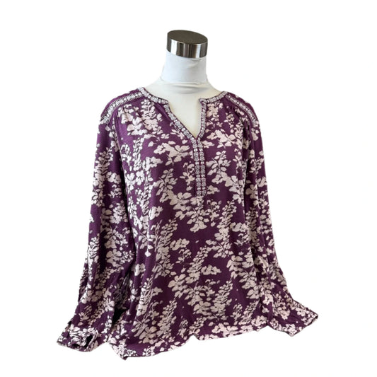 Top Long Sleeve By Lucky Brand In Purple, Size: 3x