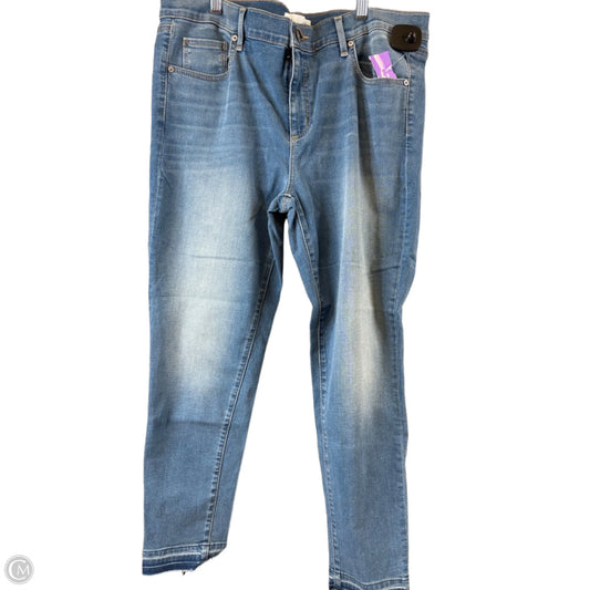 Jeans Skinny By Loft In Blue Denim, Size: 14