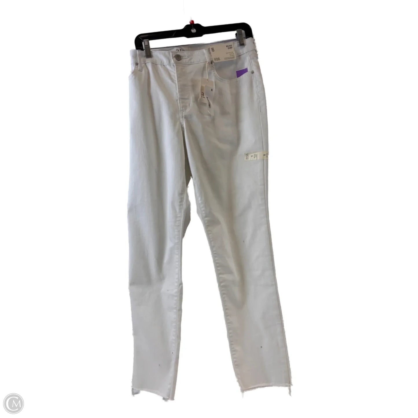 Jeans Skinny By Ana In White, Size: 16
