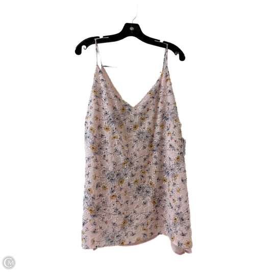 Top Sleeveless By Loft In Pink & Purple, Size: Xxl