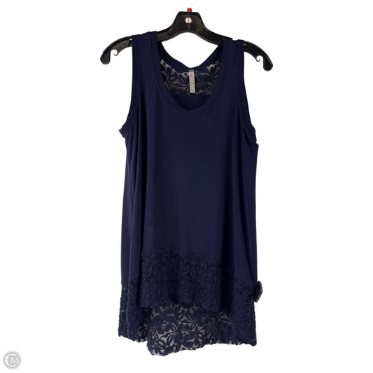 Top Sleeveless By Clothes Mentor In Navy, Size: S