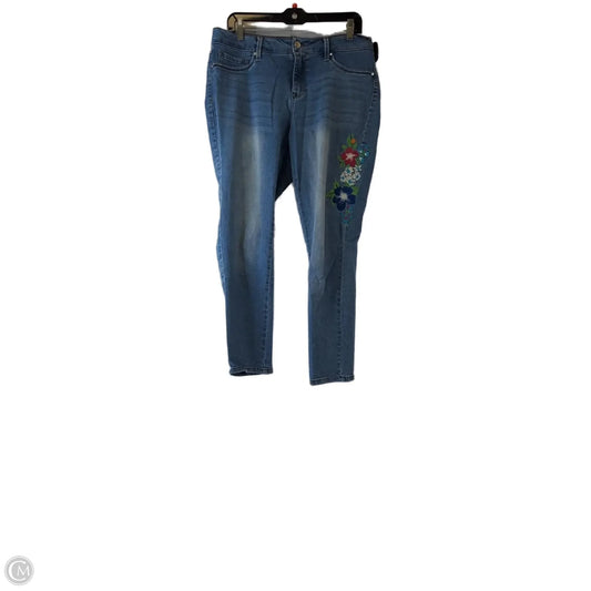 Jeans Skinny By Clothes Mentor In Blue & Green, Size: 10