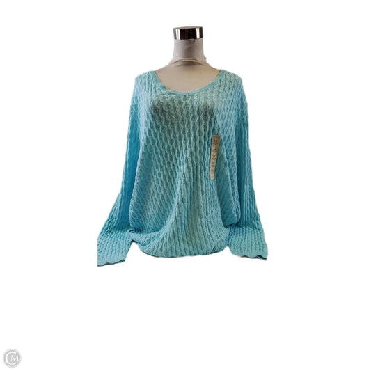 Top Long Sleeve Basic By Sonoma In Aqua, Size: 3x