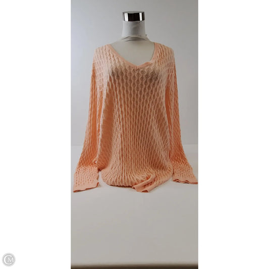 Top Long Sleeve Basic By Sonoma In Peach, Size: 3x