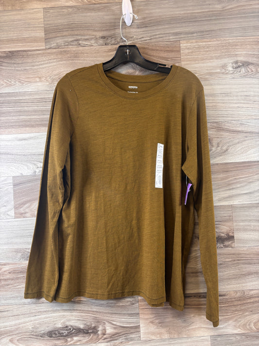 Top Long Sleeve Basic By Sonoma In Green, Size: Xl