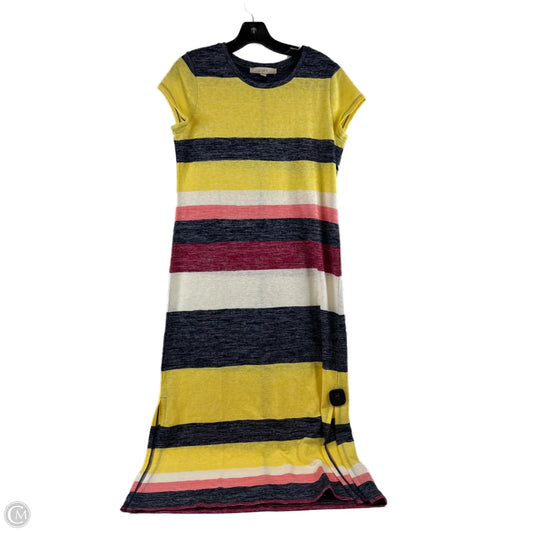 Dress Casual Maxi By Loft In Blue & Yellow, Size: M