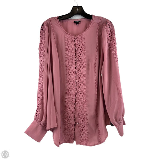 Top Long Sleeve By Torrid In Pink, Size: 1x